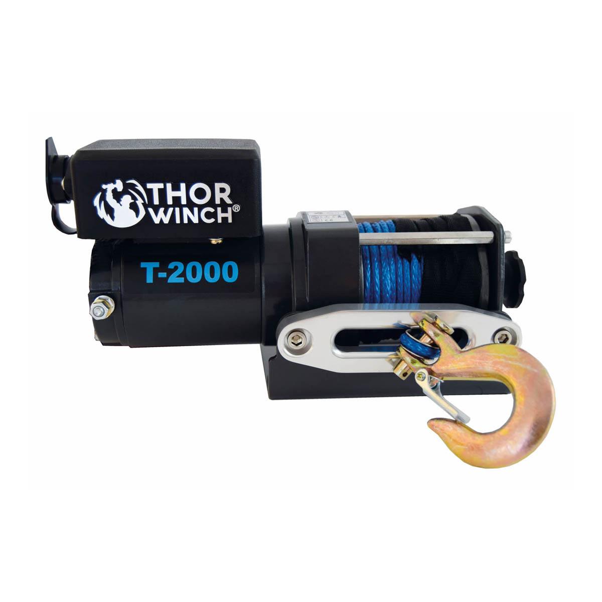 Trækspil 0907Kg 12V Thor Winch T-2000, syntetisk reb: Ø4mm x 15m