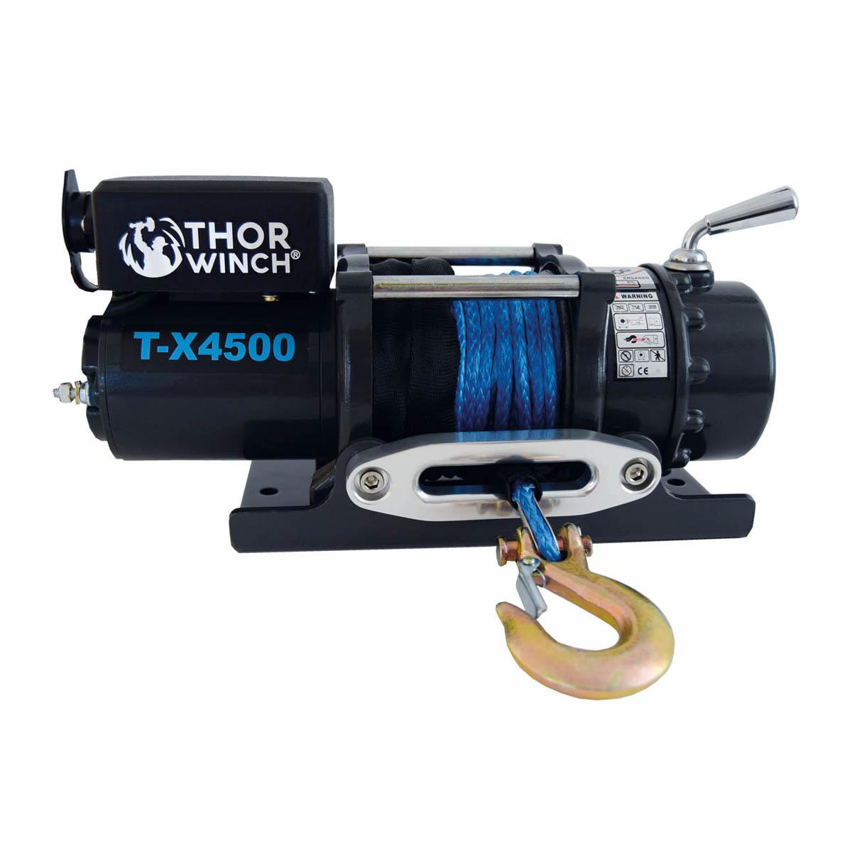 Trækspil 2041Kg 12V Thor Winch T-X4500, syntetisk reb: Ø6mm x 15m