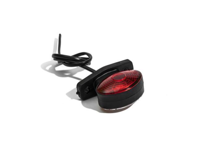 Markeringslygte LED hvid/rød Radex 935 12V 0,5m kabel