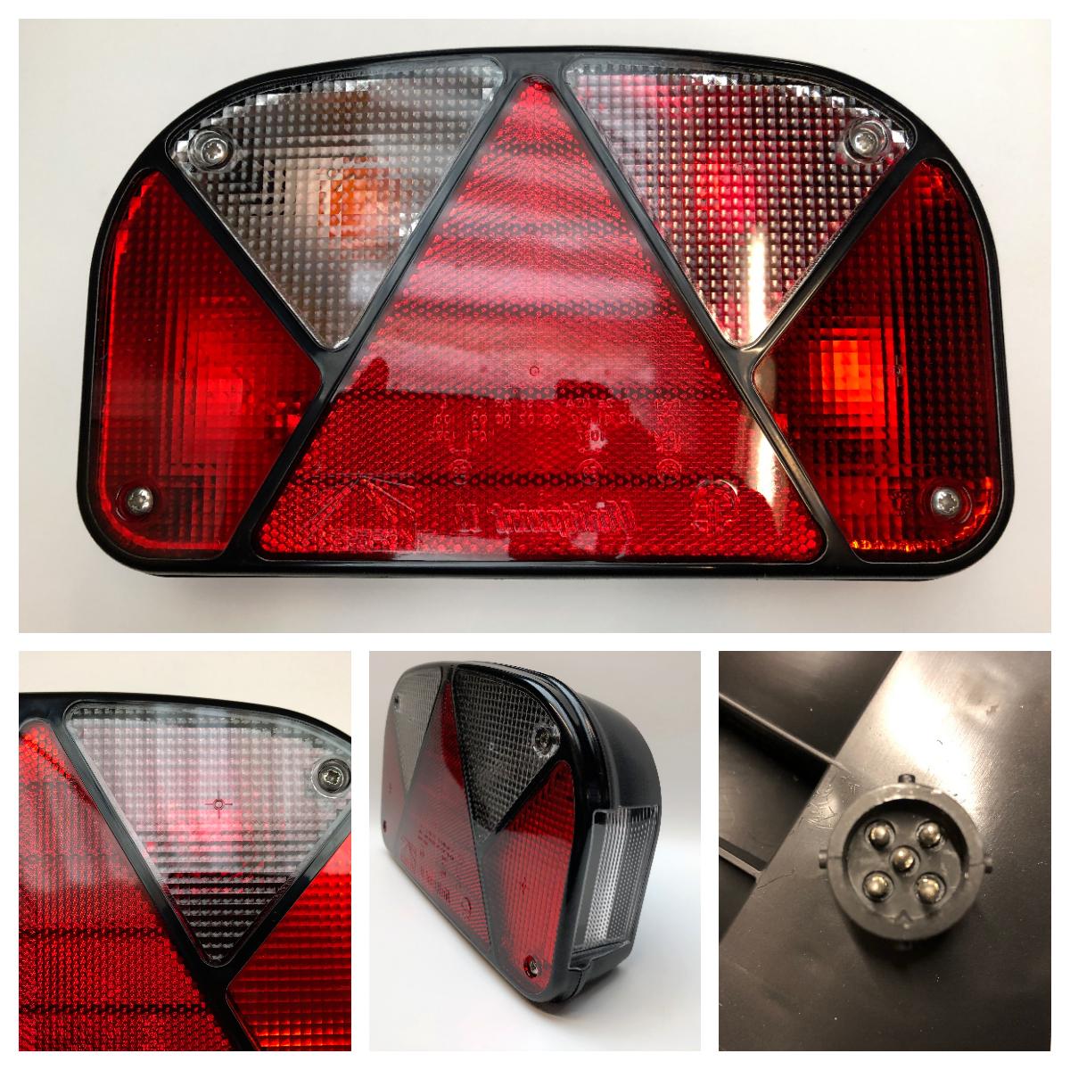 Baklykt Aspöck Multipoint 2 venstre nrpl. og tågelys 5-pol stikk