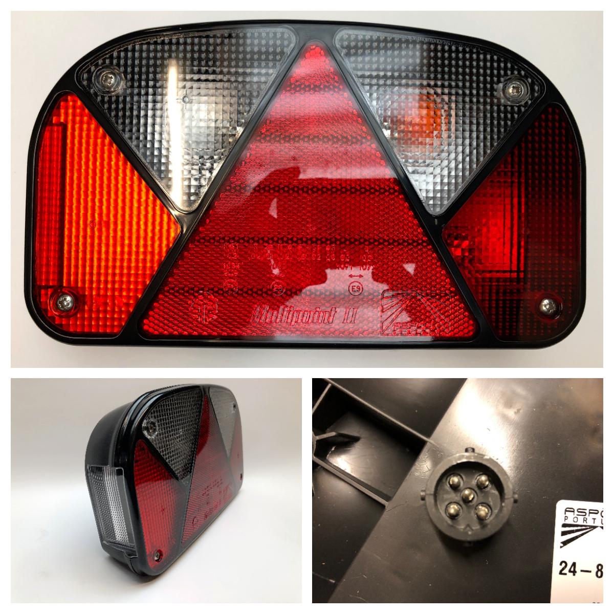 Baklykt Aspöck Multipoint 2 høyre nrpl. lys 5-pol stikk