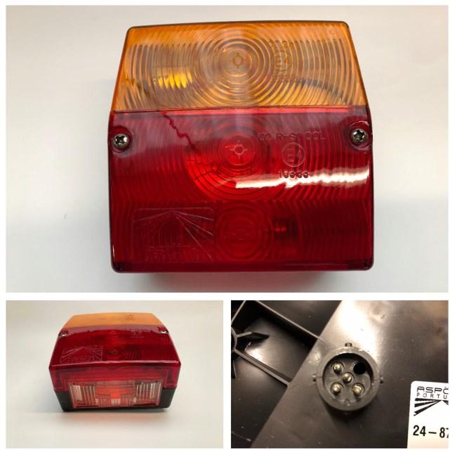 Baklykt Aspöck Minipoint høyre/venstre nrpl. lys 5-pol stikk