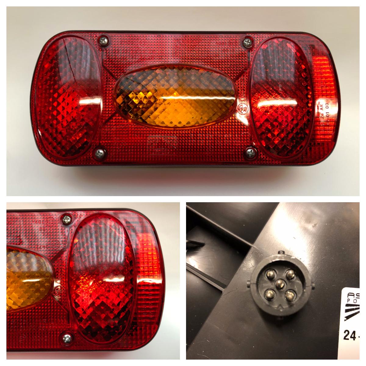 Baglygte Aspöck Midipoint 2 højre/venstre tågelys 5-pol stik