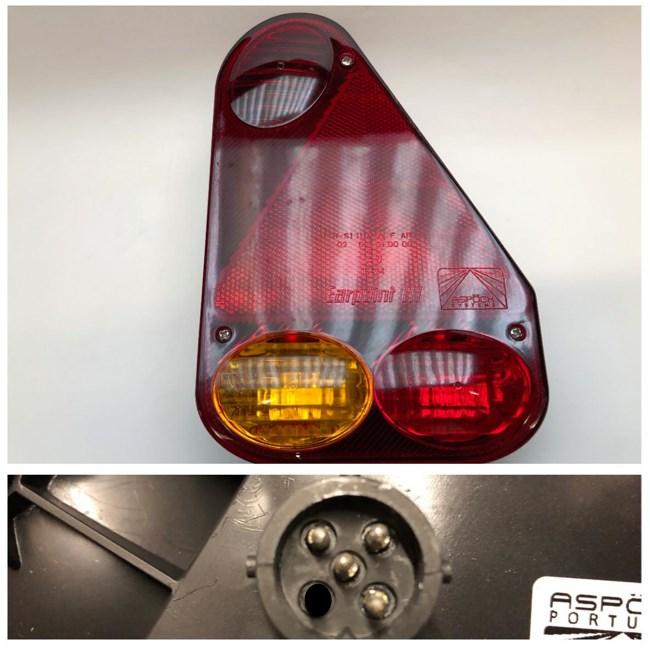 Baglygte Aspöck Earpoint 3 højre 5-pol stik