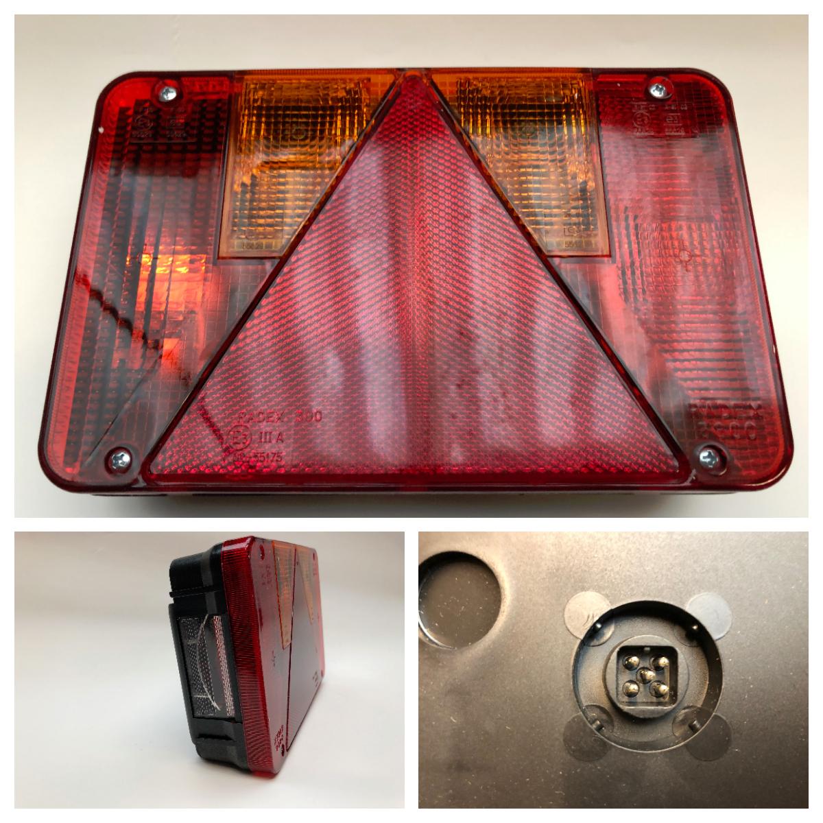 Baklykt Radex 5900/11 høyre nrpl. lys 5-pol stikk