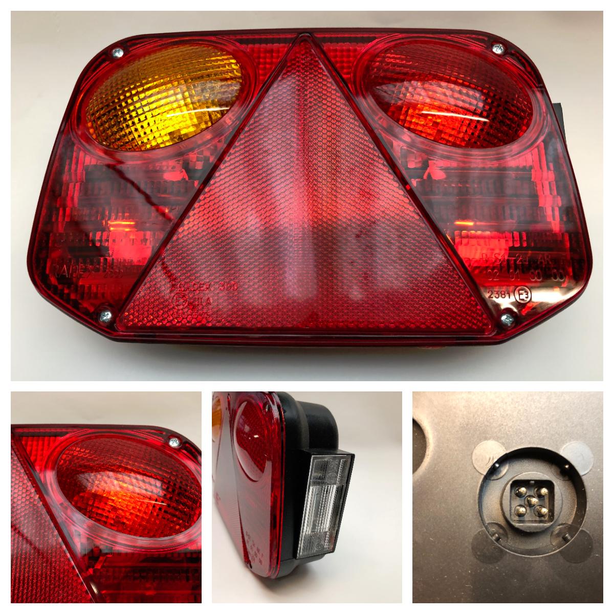 Baglygte Radex 2800/10 venstre nrpl. lys 5-pol stik