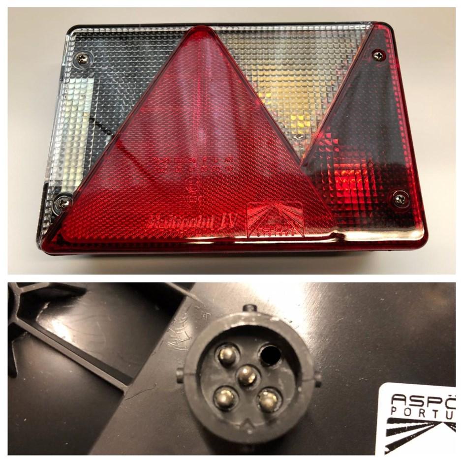 Baklykt Aspöck Multipoint 4 høyre 5-pol stikk