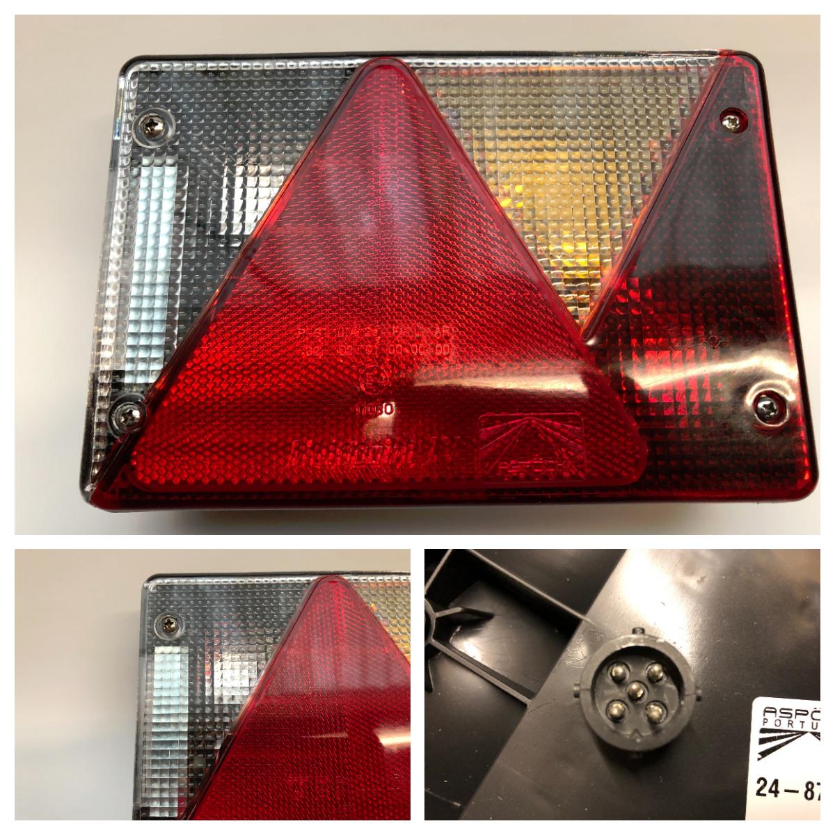 Baklykt Aspöck Multipoint 4 høyre ryggelys 5-pol stikk