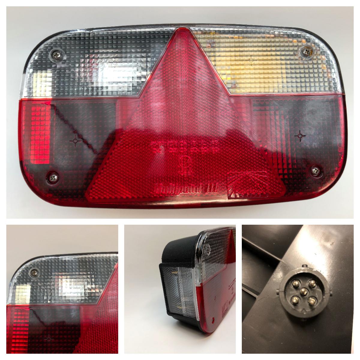 Baklykt Aspöck Multipoint 3 høyre nrpl. og ryggelys 5-pol stikk