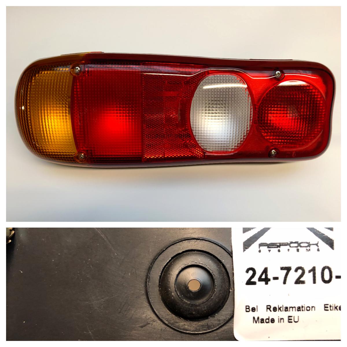 Baglygte Aspöck Eurofab venstre uden stik