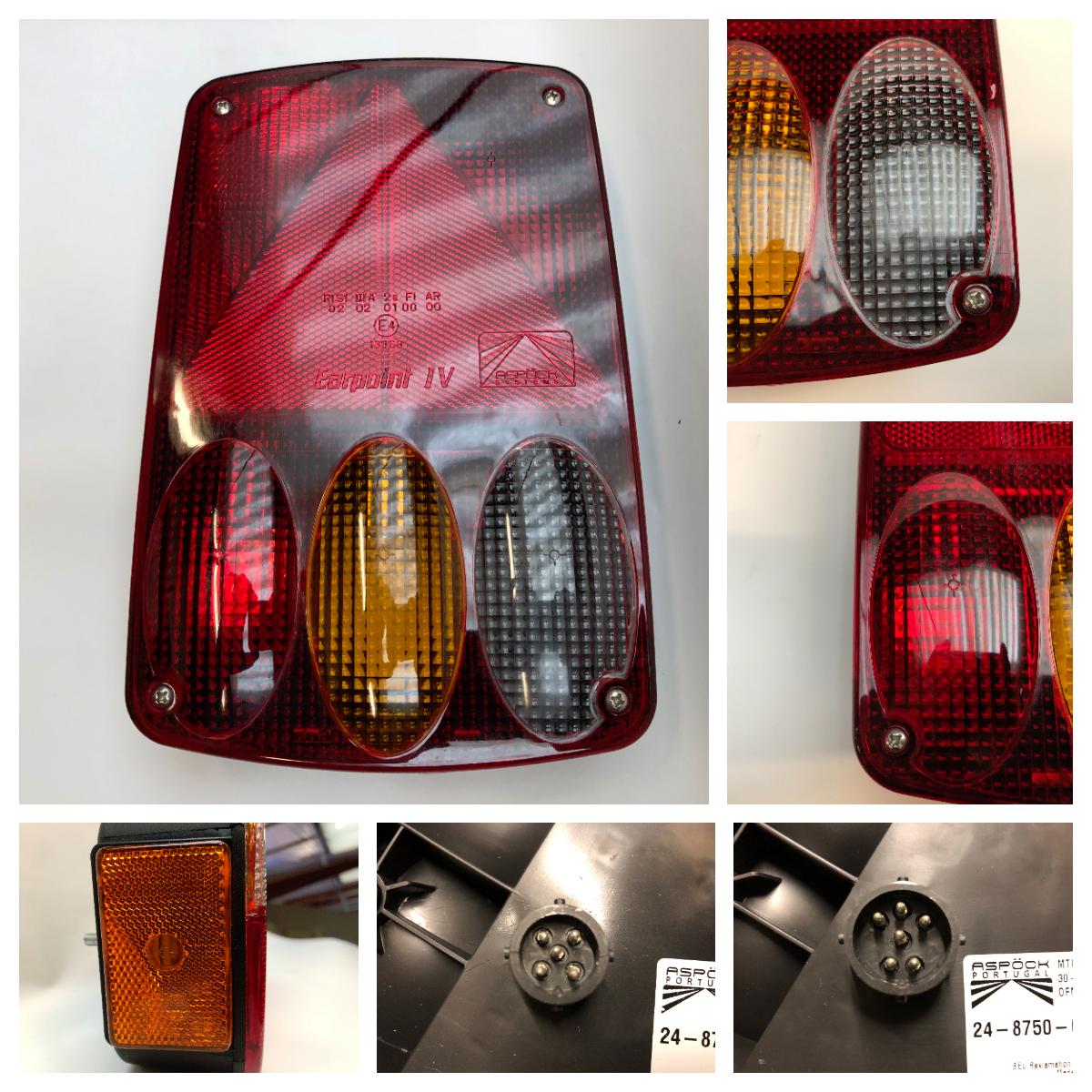 Baglygte Aspöck Earpoint 4 venstre mark. bak og tågelys 5/8-pol stik