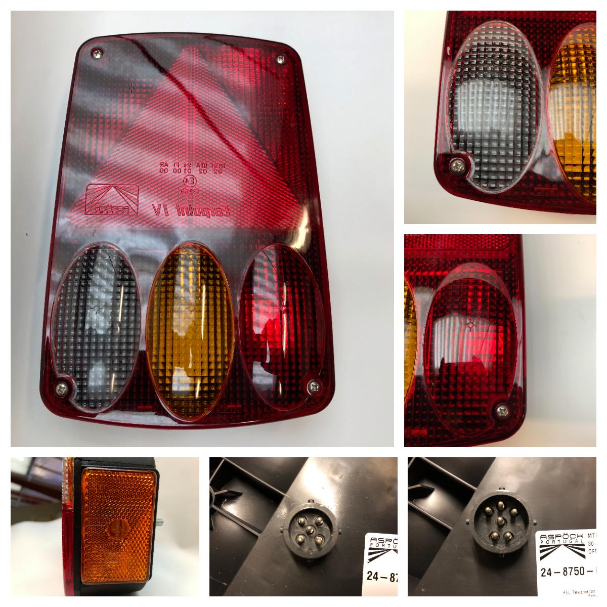 Baglygte Aspöck Earpoint 4 højre mark. bak og tågelys 5/8-pol stik