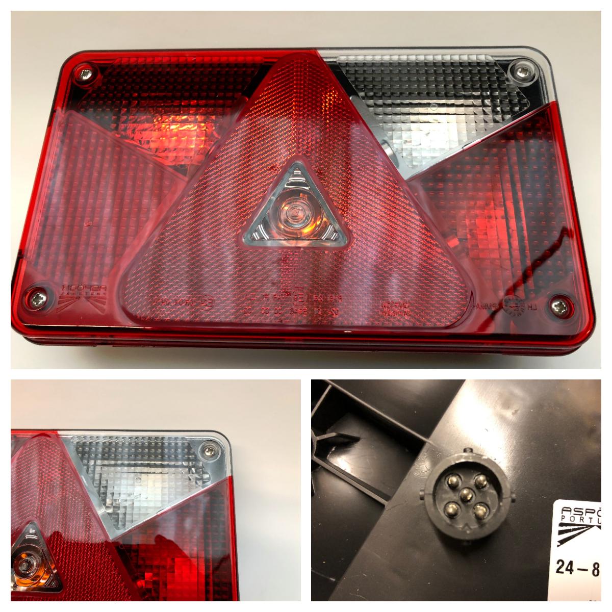 Baklykt Aspöck Multipoint 5 høyre ryggelys 5-pol stikk