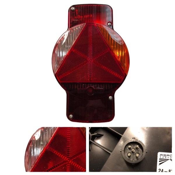 Baklykt Aspöck Humbaur vertikal høyre ryggelys 5-pol stikk