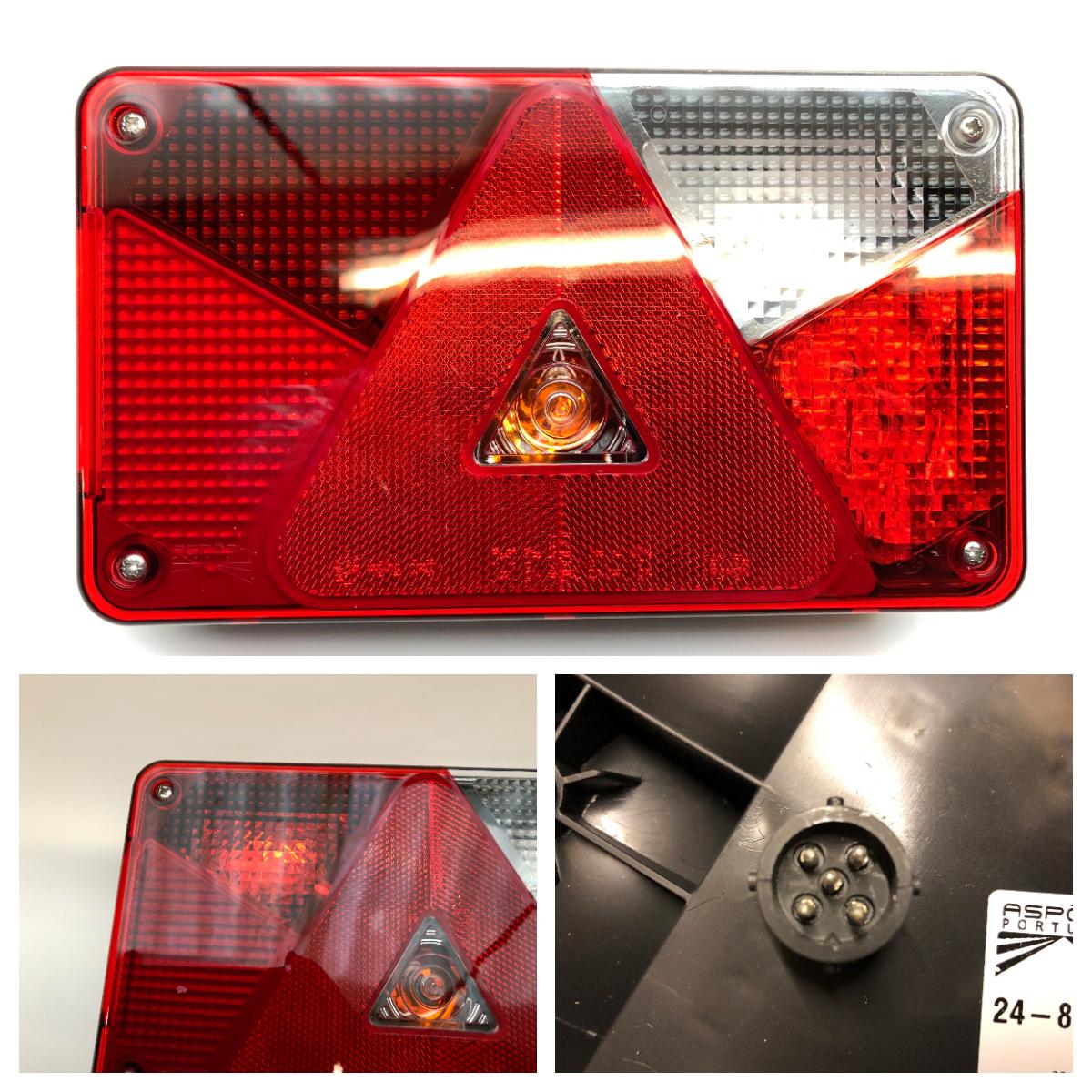 Baklykt Aspöck Multipoint 5 LED høyre tåkelys 5-pol stikk