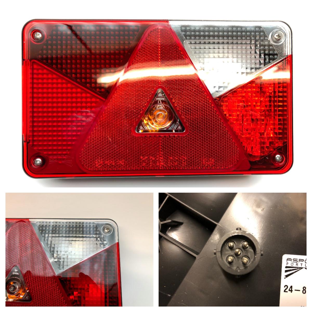 Baklykt Aspöck Multipoint 5 LED høyre ryggelys 5-pol stikk