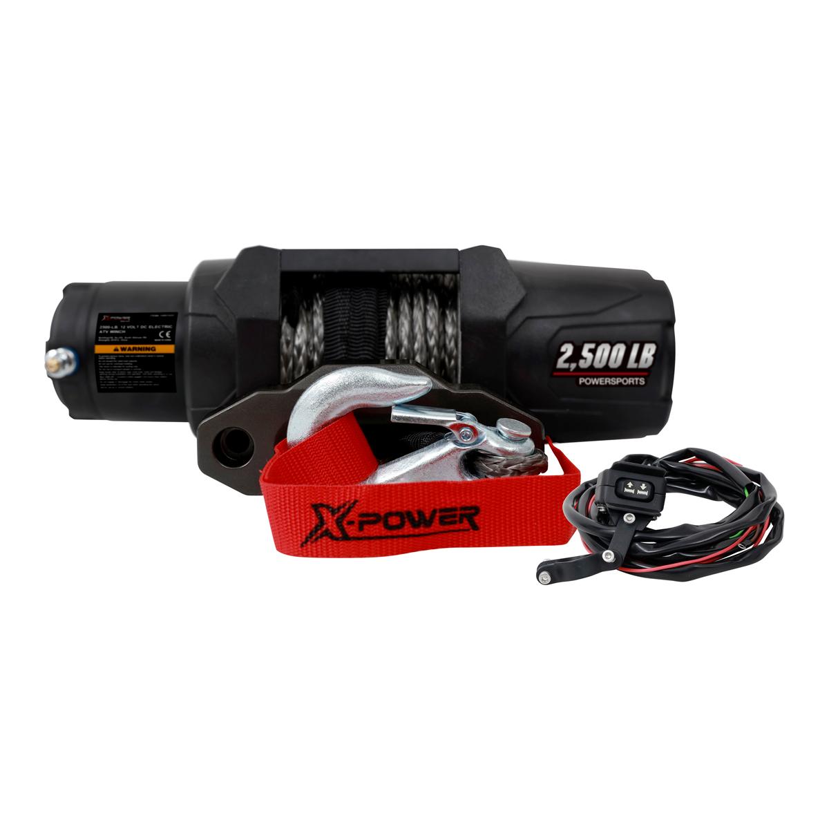 Trækspil 1134Kg 12V X-Power 2500 ATV, syntetisk reb: Ø5mm x 15m