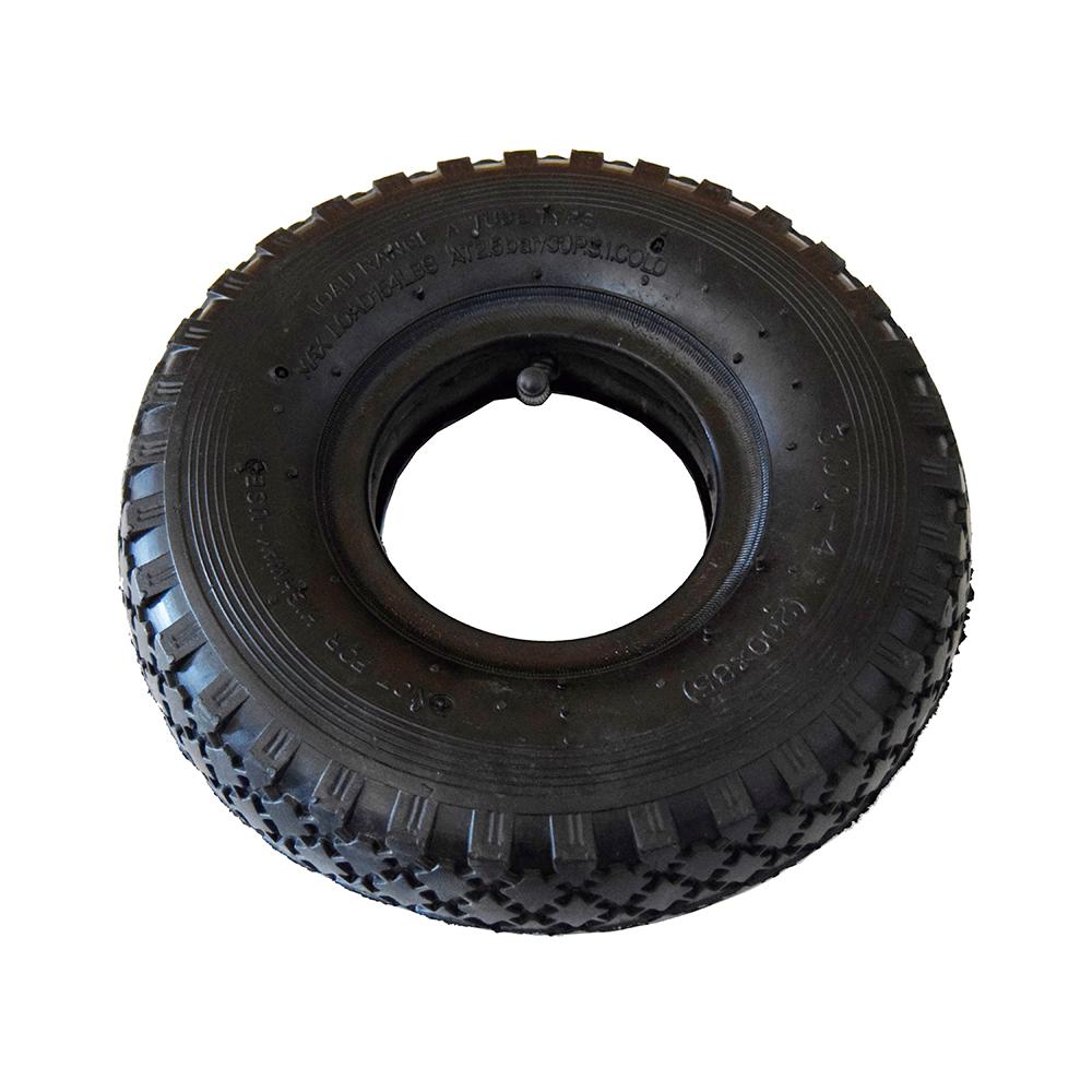 Dæk med slange 3.00-4 (260x85) til støttehjul (Lagersalg)