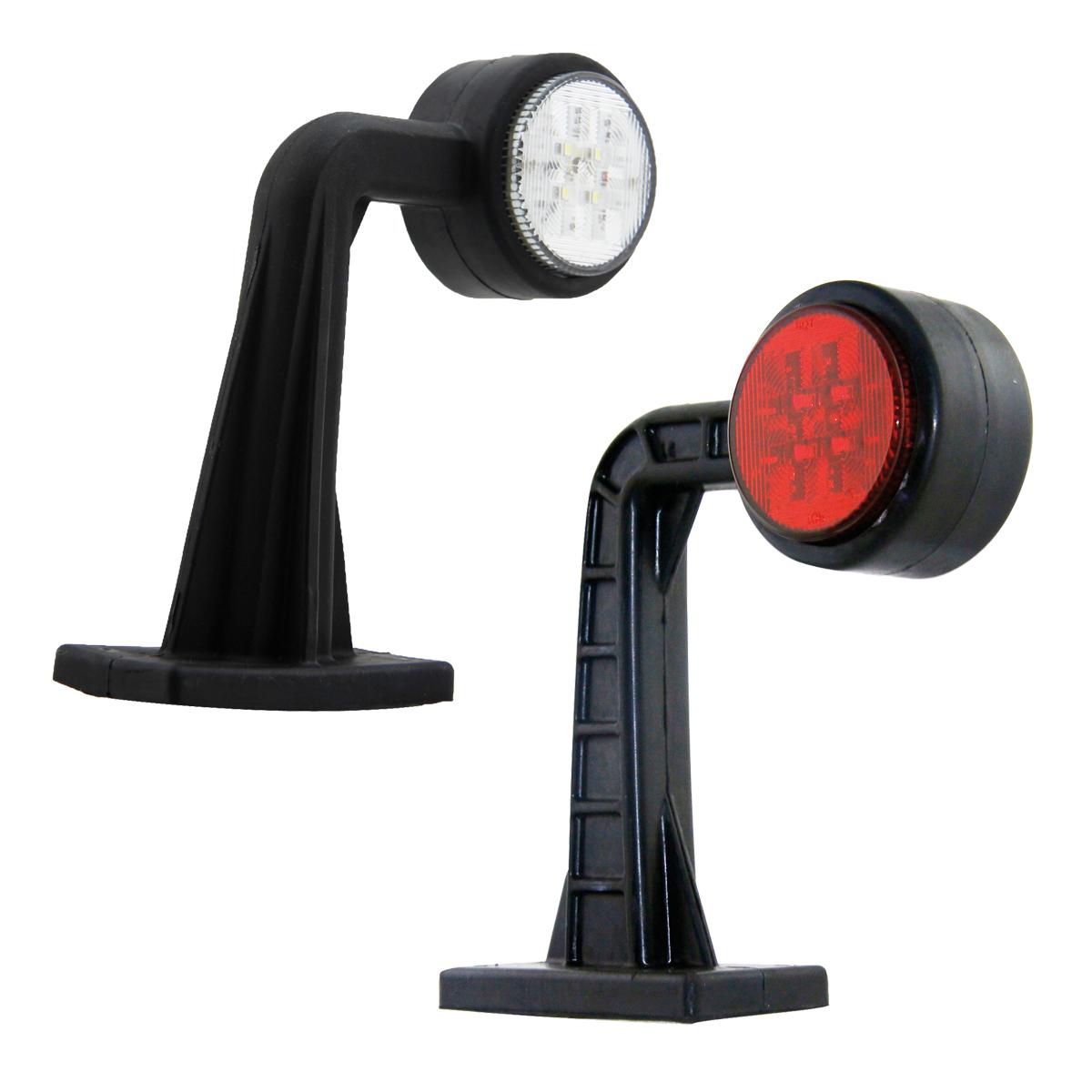 Markeringslygte LED hvid/rød lang 9-32V højre 33cm kabel