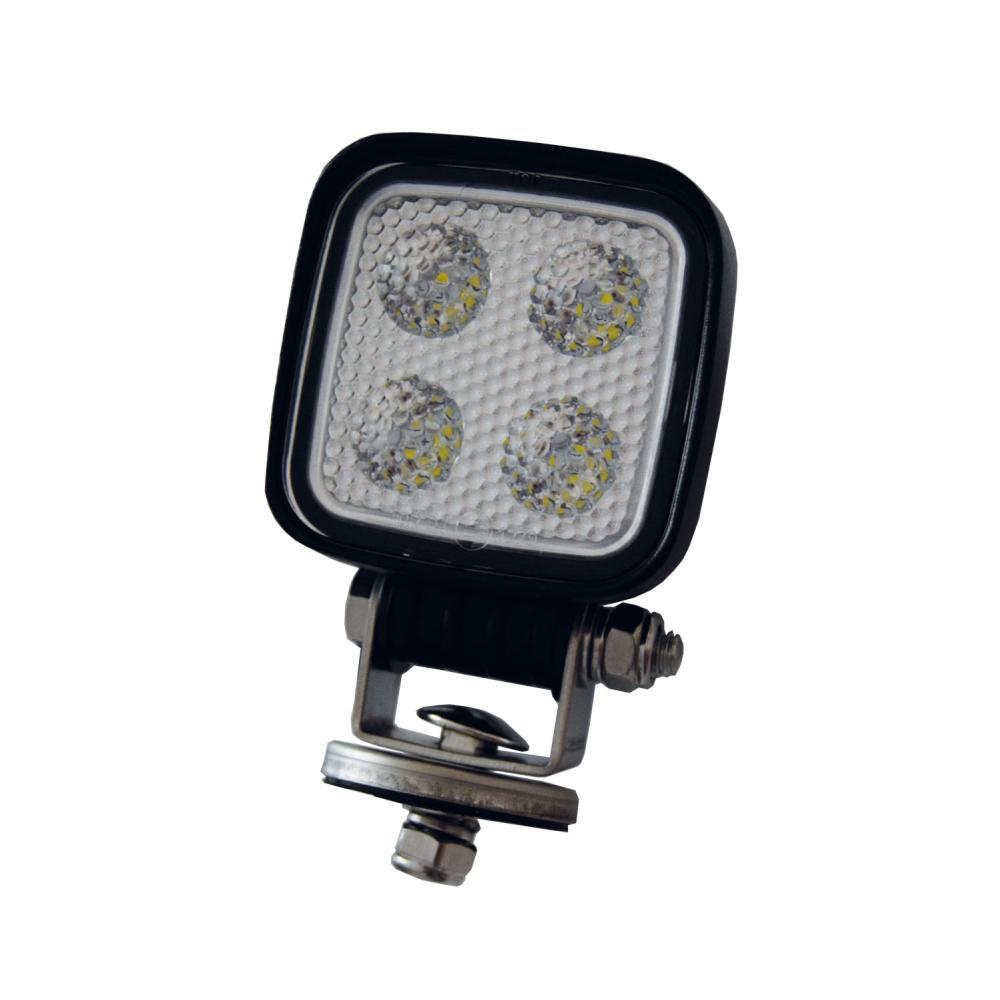 Arbejdslygte LED Firkantet, 12-24V, 1200 lumen, mål: 70x70x45,5mm