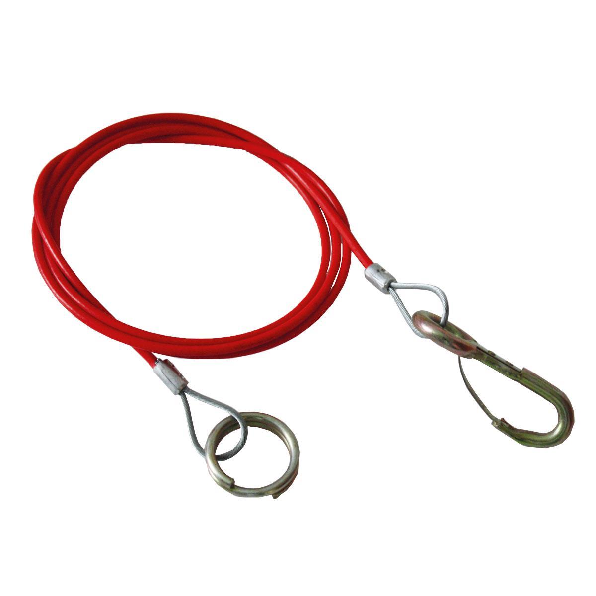 Sikkerhedswire med ring 1000mm