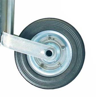 Hjul til støttehjul 200x50 AL-KO 200Kg, gummi/stålfælg, nav Ø20x60mm