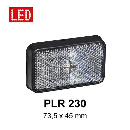 Markeringslygte LED hvid Jokon 230 PLR 12V 1,0m kabel