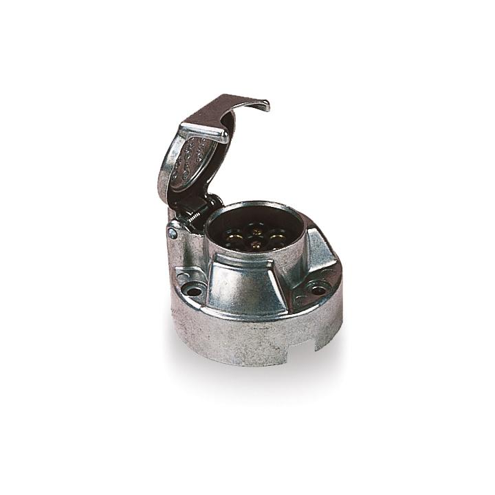 Stikdåse 7-pol 12V metal uden tågelyskontakt, Udgår