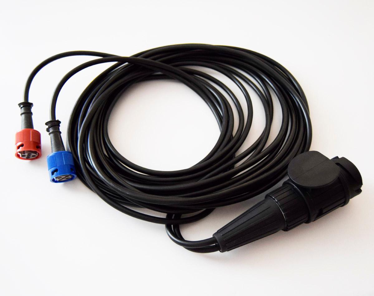 Ledningsnet 5,0m. 13-pol stik og 2x5-pol stik