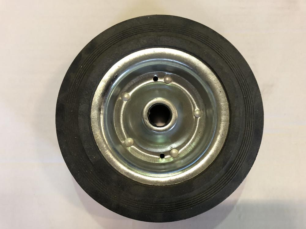 Hjul til støttehjul 200x50 Knott gummi/stålfælg, nav Ø20x58mm